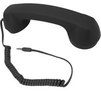 Vintage Telephone Handset,Microphone Receiver for All Smartphones and Computers with 3.5 mm Jack Plug (Black)