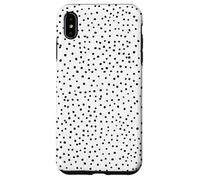 Vintage Tendance à Pois Noirs bronzés crémeux Coque pour iPhone XS Max