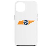 Vintage Tennessee State Outline Tri Star Emblem Distressed Coque pour iPhone 13