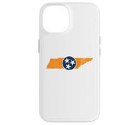 Vintage Tennessee State Outline Tri Star Emblem Distressed Coque pour iPhone 14