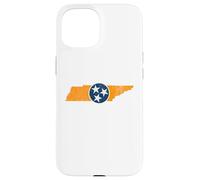 Vintage Tennessee State Outline Tri Star Emblem Distressed Coque pour iPhone 15