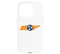 Vintage Tennessee State Outline Tri Star Emblem Distressed Coque pour iPhone 15 Pro