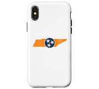 Vintage Tennessee State Outline Tri Star Emblem Distressed Coque pour iPhone X/XS