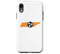Vintage Tennessee State Outline Tri Star Emblem Distressed Coque pour iPhone XR