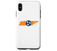 Vintage Tennessee State Outline Tri Star Emblem Distressed Coque pour iPhone XS Max