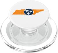 Vintage Tennessee State Outline Tri Star Emblem Distressed PopSockets PopGrip pour MagSafe
