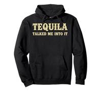 Vintage Tequila Talked Me Into It Drôle Boire Humour Rétro Sweat à Capuche