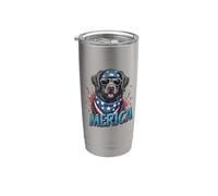 Vintage Terre-Neuve 4 juillet Merica Gobelet isotherme en acier inoxydable double paroi