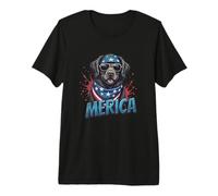 Vintage Terre-Neuve 4 Juillet Merica T-Shirt Haut de Gamme