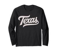 Vintage Texas Script Retro Swoosh Manche Longue