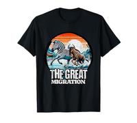 Vintage The Great Migration Wildebeest Zebra Tanzanie Kenya T-Shirt