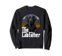 Vintage The Lab Father Black Labrador Retro Retriever Dad Sweatshirt