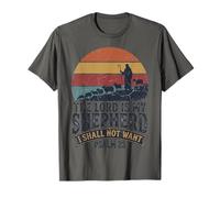 Vintage The Lord is My Shepherd Psaume Christ Écriture Jésus T-Shirt