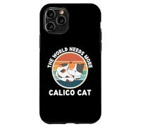 Vintage The World Needs More Calico Cat Retro Amoureux des Chats Coque pour iPhone 11 Pro