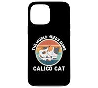 Vintage The World Needs More Calico Cat Retro Amoureux des Chats Coque pour iPhone 13 Pro Max