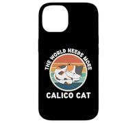 Vintage The World Needs More Calico Cat Retro Amoureux des Chats Coque pour iPhone 14