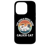 Vintage The World Needs More Calico Cat Retro Amoureux des Chats Coque pour iPhone 14 Pro