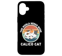 Vintage The World Needs More Calico Cat Retro Amoureux des Chats Coque pour iPhone 16 Plus