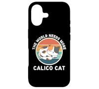 Vintage The World Needs More Calico Cat Retro Amoureux des Chats Coque pour iPhone 17
