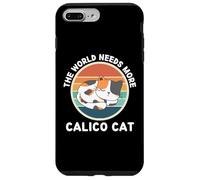 Vintage The World Needs More Calico Cat Retro Amoureux des Chats Coque pour iPhone 7 Plus/8 Plus