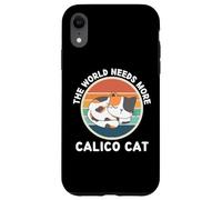 Vintage The World Needs More Calico Cat Retro Amoureux des Chats Coque pour iPhone XR