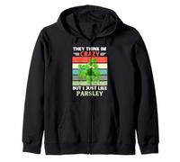 Vintage They Think Im Crazy But I Just Like Persley Lover Sweat à Capuche