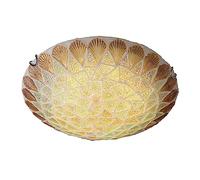 Vintage Tiffany Plafonnier Cuisine Verre rond Lampe de Plafond en vitrail encastré Rétro couloir éclairage de plafond E27 salon salle de bain salle à manger Éclairage décoratif intérieur (50CM)