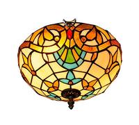 Vintage Tiffany Style Baroque Plafonnier Luminaire Vitrail fait à la main Multi Light Design pour salle à manger Salon Chambre à coucher Couloir 30cm