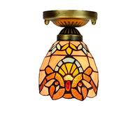 Vintage Tiffany Style Baroque Plafonnier Vitrail fait à la main Multi Light Design pour salle à manger Salon Chambre à coucher Couloir 15cm