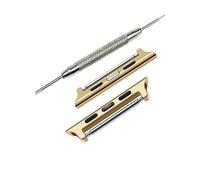 Vintage Time Watches Kit adaptateur de montre 24 mm pour Apple Smart Watch 42/44 mm + outil et broches, Acier inoxydable