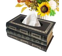 Vintage Tissue Box Cover - Retro Wood Organizer | Elegant Toilet Paper Holder For Bathroom, Kitchen, Desk, Bedroom, Guest Room, Car, Home, Workplace, Holiday Decor, Farmhouse Style