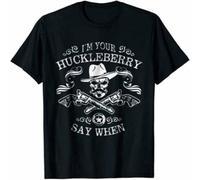 Vintage Tombstone Doc Holliday I'm Your Huckleberry Say When Black T Shirt Black XL