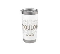 Vintage Toulon, France Gobelet isotherme en acier inoxydable double paroi