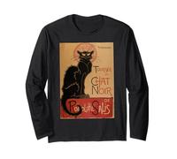 Vintage Tournee du Chat Noir Chat Noir Français Halloween Manche Longue