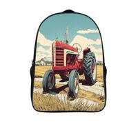 Vintage Tracteur, Fields And Farm Décontractée Sac À Dos Enfants Cartables Style médiéval Fille Garçons Sac D'école Pour Scolaire Ou Voyage 16 inch
