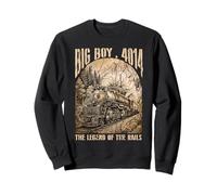 Vintage Train Big Boy 4014 Locomotive Steam Engine Railroad Sweatshirt