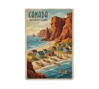 Vintage Travel Canada Madeleine Islands Plaque en métal