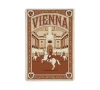 Vintage Travel Vienna Austria Plaque en métal extraordinaire