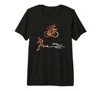 Vintage Triathlet Athletic Competition Triathlon T-Shirt Haut de Gamme