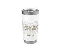 Vintage Trois-Rivières Canada Gobelet isotherme en acier inoxydable double paroi