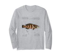 Vintage Tropical Aquarium Fish for Fishing Mom Aesthetic Manche Longue