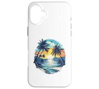 Vintage Tropical Beach Palm Trees Retro Style 70s 80s Coque pour iPhone 16 Plus