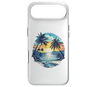 Vintage Tropical Beach Palm Trees Retro Style 70s 80s Coque pour iPhone Air