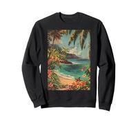Vintage Tropical Hawaiian Vacation 60s Esthétique Sweatshirt