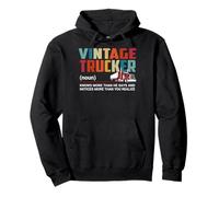 Vintage Trucker Noun Funny Truck Driver Sweat à Capuche