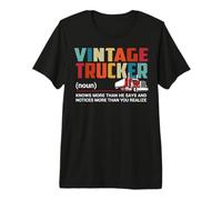 Vintage Trucker Noun Funny Truck Driver T-Shirt Haut de Gamme
