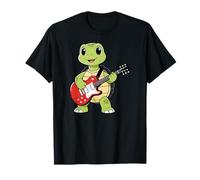 Vintage Turtles Reptiles Punk Music Playing Guitar T-Shirt