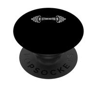 Vintage Typographie Word Art Barbell Grunge Gym Fitness PopSockets PopGrip Adhésif