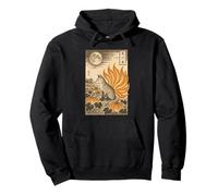 Vintage Ukiyo-e Mythologie Japonaise Fox Sumi-e Sweat à Capuche