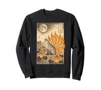 Vintage Ukiyo-e Mythologie Japonaise Fox Sumi-e Sweatshirt